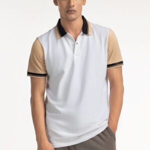 Dual-Tone Polo Shirt