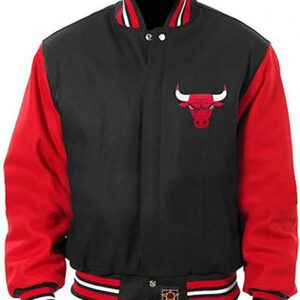 Red and Black Chicago Bulls - Varsity Jacket