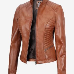 Men’s Handmade Camel Leather Jacket – Premium Quality Fashion