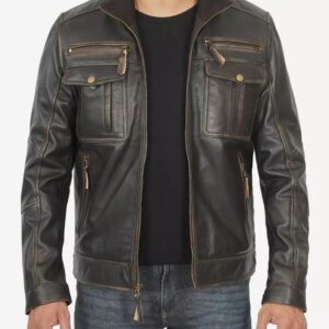 Retro Leather Jacket for Men – Soft & Durable